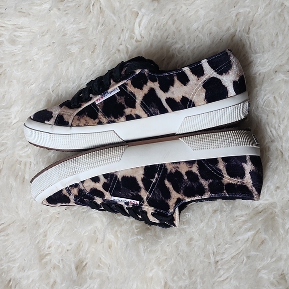 SUPERGA 2750 FANVELVETW Leopard Sneakers Unisex Men's 7 Women's 8.5 - Picture 8 of 11
